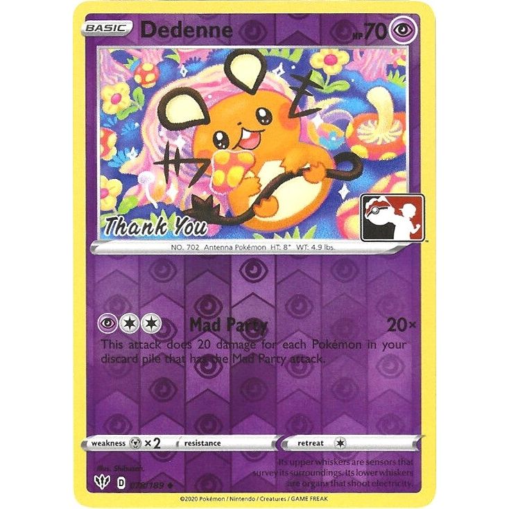 Image for Dedenne - 78/189 (Pokemon League) [Thank You] (078/189) (PR) - Pokemon