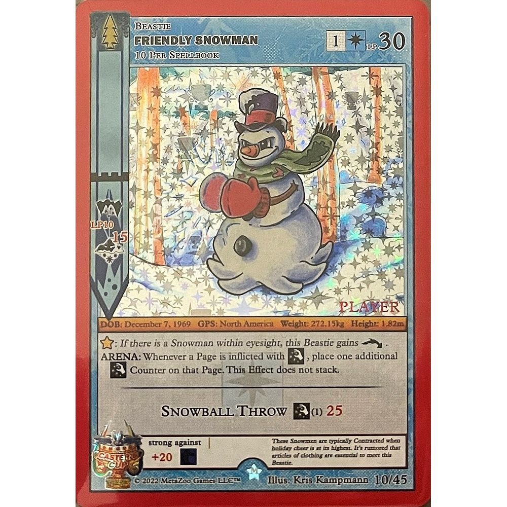 Image for Friendly Snowman (Player Stamped) (10/45) (CCP) - MetaZoo