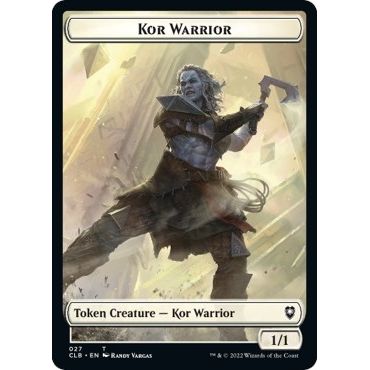 Image for Kor Warrior // Shapeshifter (023) Double-Sided Token (27 // 23) (CLB) - Magic: The Gathering