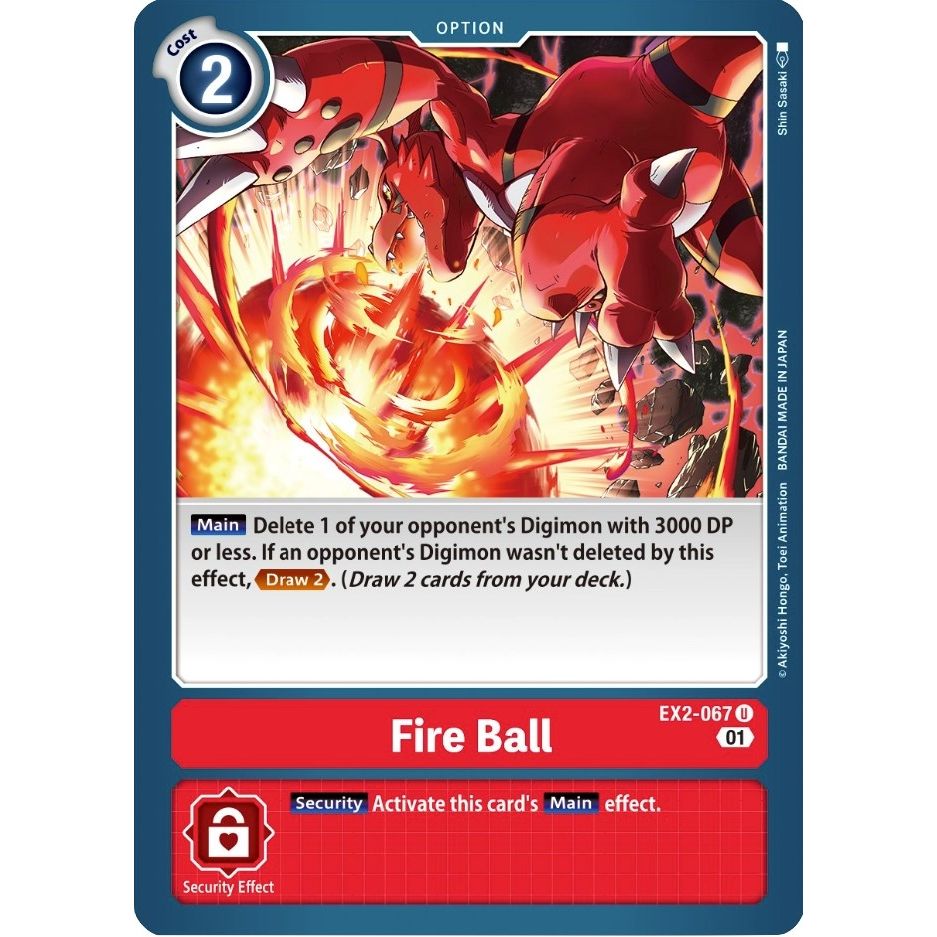 Image for Fire Ball (EX2-067 U) (EX02) - Digimon Card Game