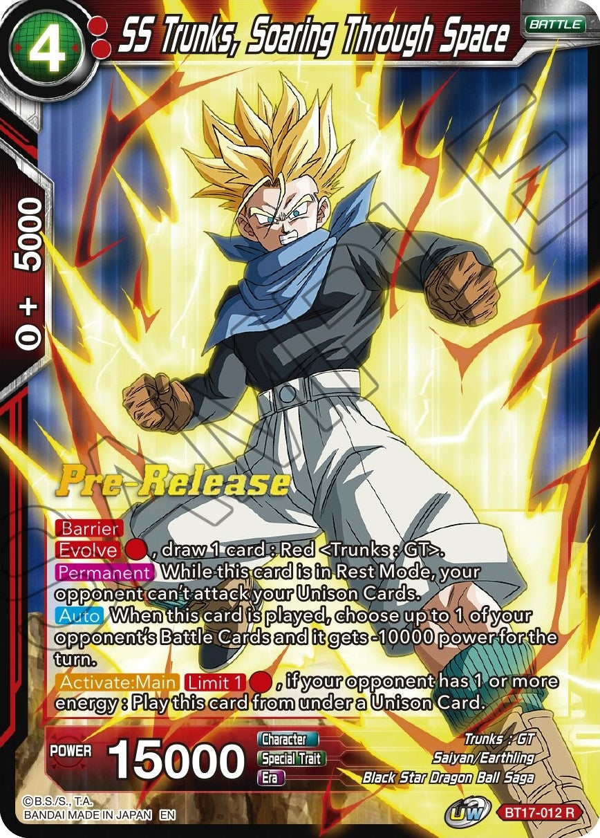 Image for SS Trunks, Soaring Through Space (BT17-012) (DBS-B17PRE) - Dragon Ball Super: Masters