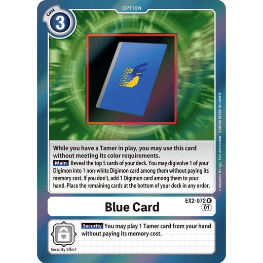 Image for Blue Card (EX2-072 R) (EX02) - Digimon Card Game