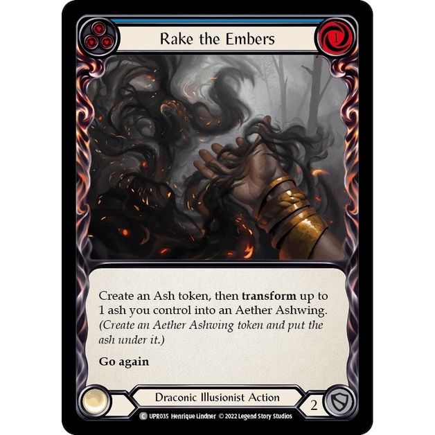 Image for Rake the Embers (Blue) (UPR035) (UPR) - Flesh and Blood TCG