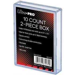Image for 2-Piece 10 Count Clear Card Storage Box - Deck Boxes