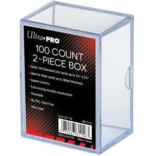 Image for 2-Piece 100 Count Clear Card Storage Box - Deck Boxes