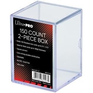 Image for 2-Piece 150 Count Clear Card Storage Box - Deck Boxes