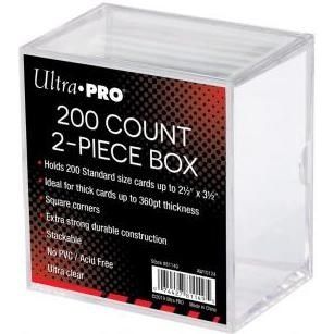 Image for 2-Piece 200 Count Clear Card Storage Box - Deck Boxes