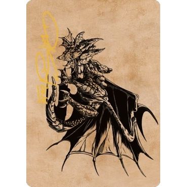 Image for Ancient Copper Dragon Art Card (52/81) (Gold-Stamped Signature) (52) (ASCLB) - Magic: The Gathering