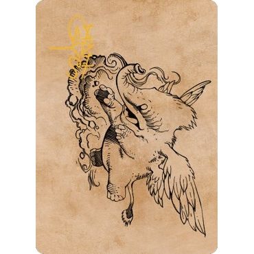 Image for Lulu, Loyal Hollyphant Art Card (Gold-Stamped Signature) (46) (ASCLB) - Magic: The Gathering