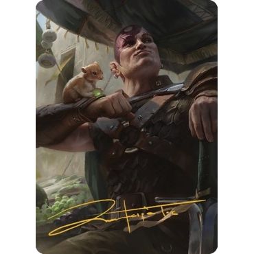 Image for Minsc & Boo, Timeless Heroes Art Card (38/81) (Gold-Stamped Signature) (38) (ASCLB) - Magic: The Gathering