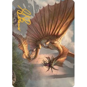 Image for Ancient Gold Dragon Art Card (28/81) (Gold-Stamped Signature) (28) (ASCLB) - Magic: The Gathering