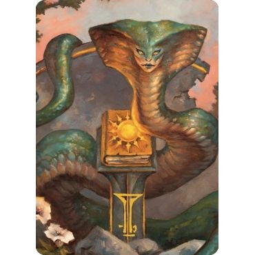 Image for Guardian Naga Art Card (Gold-Stamped Signature) (16) (ASCLB) - Magic: The Gathering