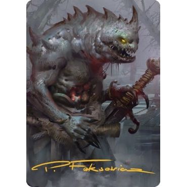Image for Gray Slaad Art Card (Gold-Stamped Signature) (15) (ASCLB) - Magic: The Gathering