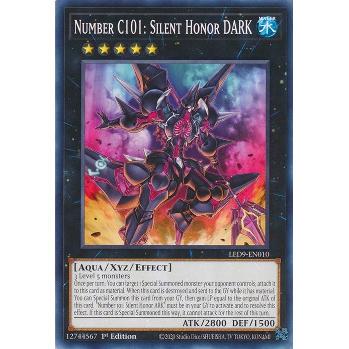 Image for Number C101: Silent Honor DARK (LED9-EN010) (LED9) - YuGiOh
