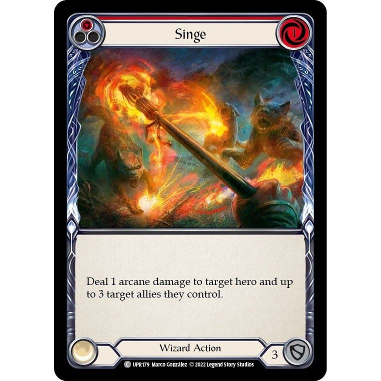 Image for Singe (Red) (UPR179) (UPR) - Flesh and Blood TCG