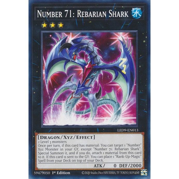 Image for Number 71: Rebarian Shark (LED9-EN013) (LED9) - YuGiOh
