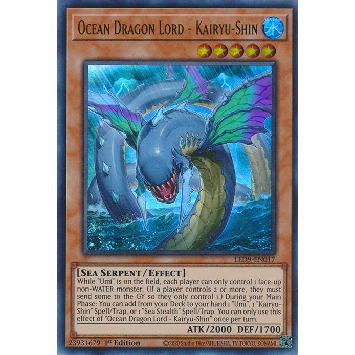 Image for Ocean Dragon Lord - Kairyu-Shin (LED9-EN017) (LED9) - YuGiOh