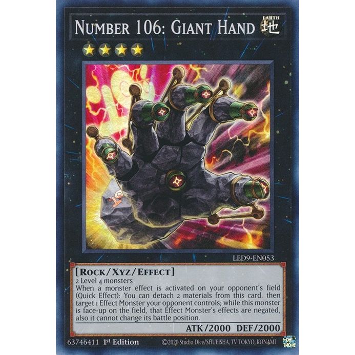 Image for Number 106: Giant Hand (LED9-EN053) (LED9) - YuGiOh