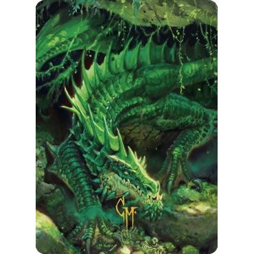 Image for Adult Green Dragon Art Card (Gold-Stamped Signature) (1) (ASCLB) - Magic: The Gathering