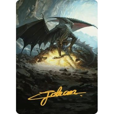 Image for Ancient Copper Dragon Art Card (4/81) (Gold-Stamped Signature) (4) (ASCLB) - Magic: The Gathering