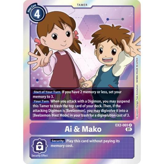 Image for Ai & Mako (EX2-065 R) (EX02) - Digimon Card Game