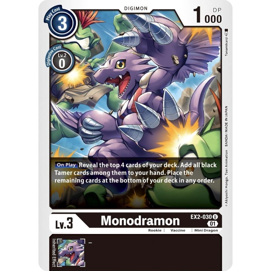 Image for Monodramon (EX2-030 U) (EX02) - Digimon Card Game