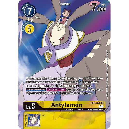 Image for Antylamon (Alternate Art) (EX2-022 R) (EX02) - Digimon Card Game