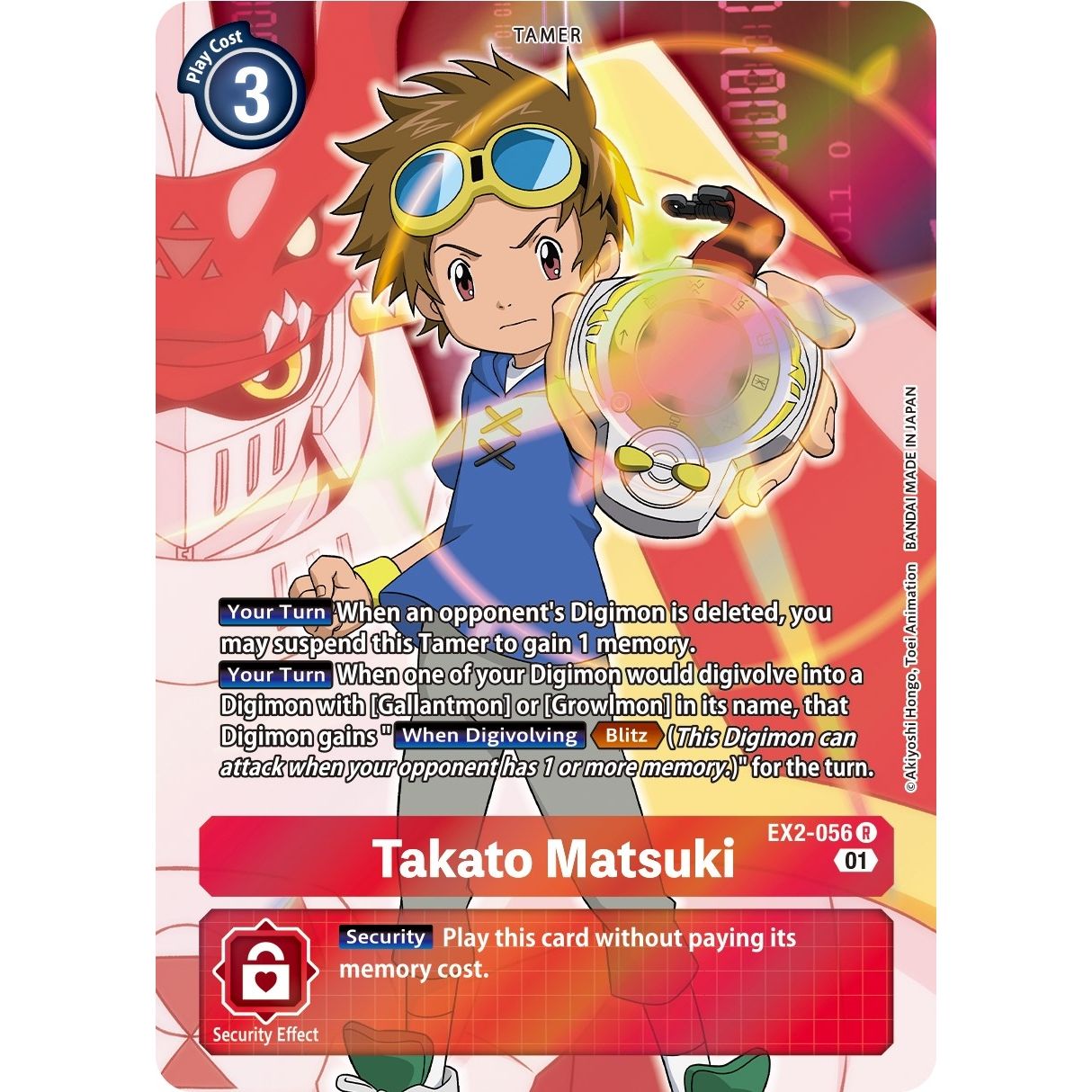 Image for Takato Matsuki (Alternate Art) (EX2-056 R) (EX02) - Digimon Card Game