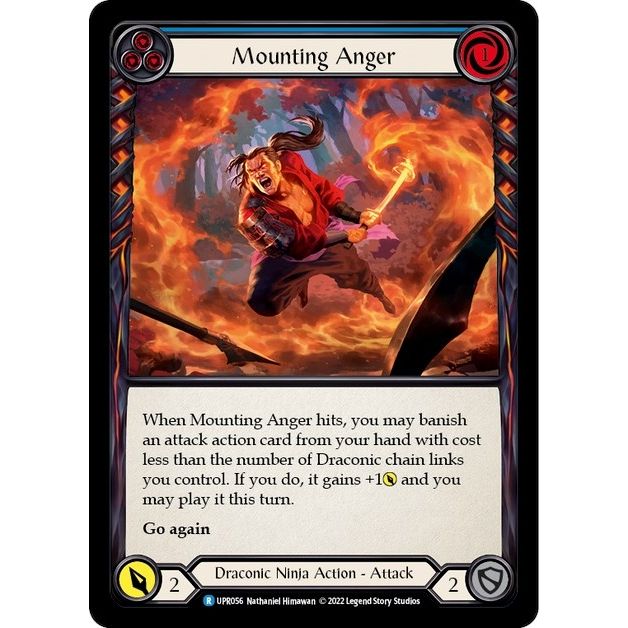 Image for Mounting Anger (Blue) (UPR056) (UPR) - Flesh and Blood TCG