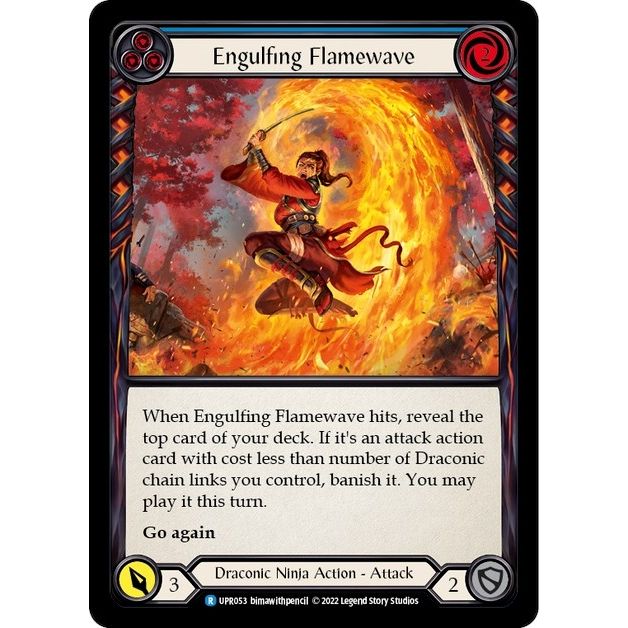 Image for Engulfing Flamewave (Blue) (UPR053) (UPR) - Flesh and Blood TCG