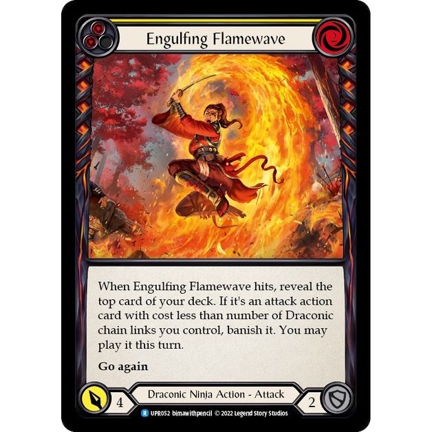 Image for Engulfing Flamewave (Yellow) (UPR052) (UPR) - Flesh and Blood TCG