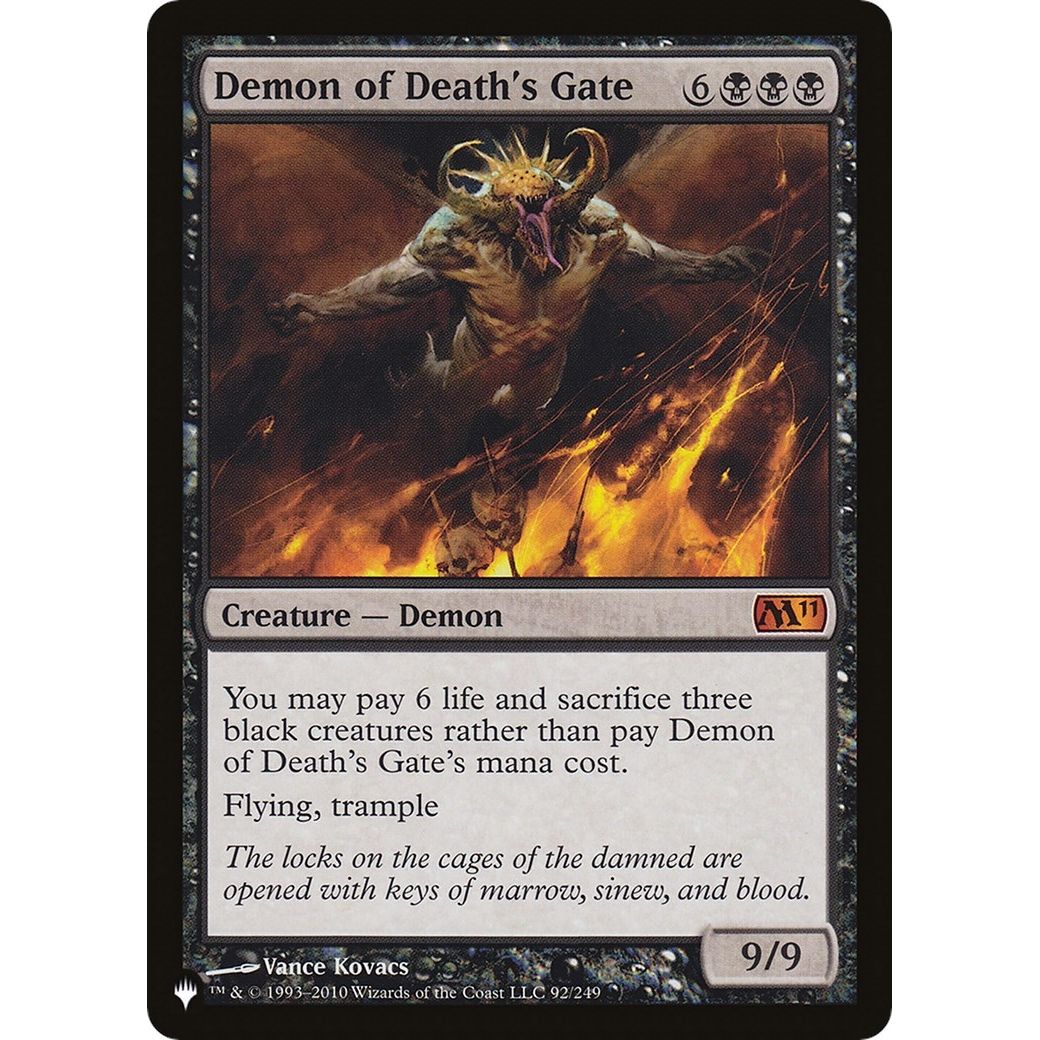 Image for Demon of Death's Gate (92/249) (LIST) - Magic: The Gathering