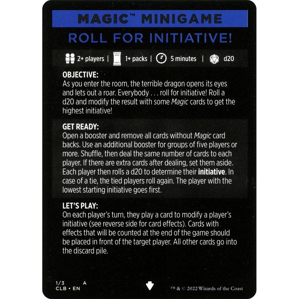 Image for Magic Minigame: Roll for Initiative! (1) (CLB) - Magic: The Gathering