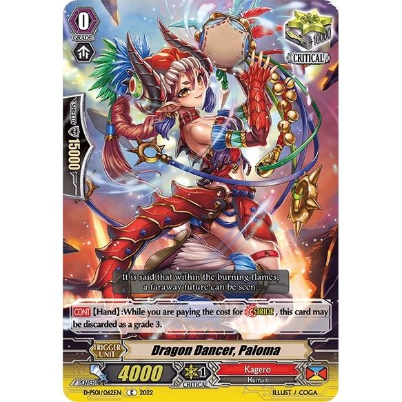 Image for Dragon Dancer, Paloma (D-PS01/062EN) (D-PS01) - Cardfight Vanguard