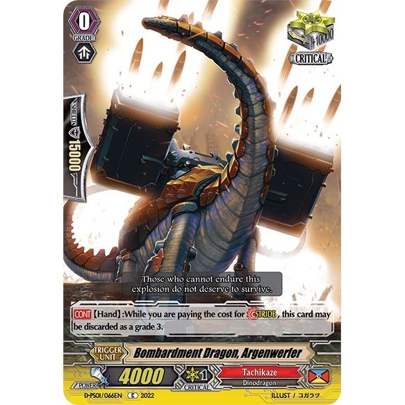 Image for Bombardment Dragon, Argenwerfer (D-PS01/066EN) (D-PS01) - Cardfight Vanguard