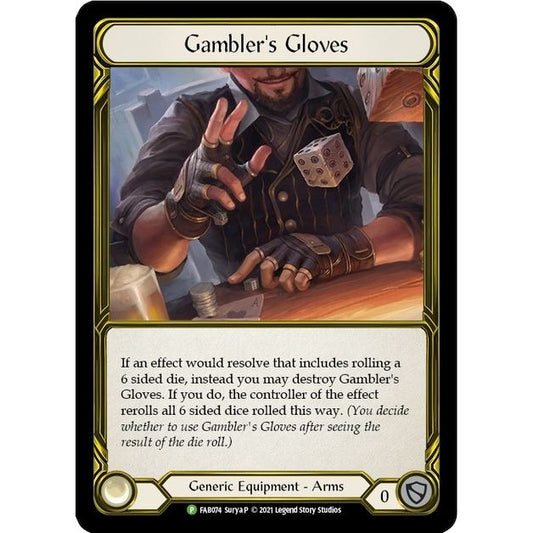 Image for Gambler's Gloves (Golden) - FAB074 (FAB074) (PR) - Flesh and Blood TCG