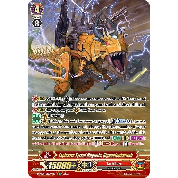 Image for Explosive Tyrant Magnate, Giganotopharaoh (SR) (D-PS01/SR09EN) (D-PS01) - Cardfight Vanguard