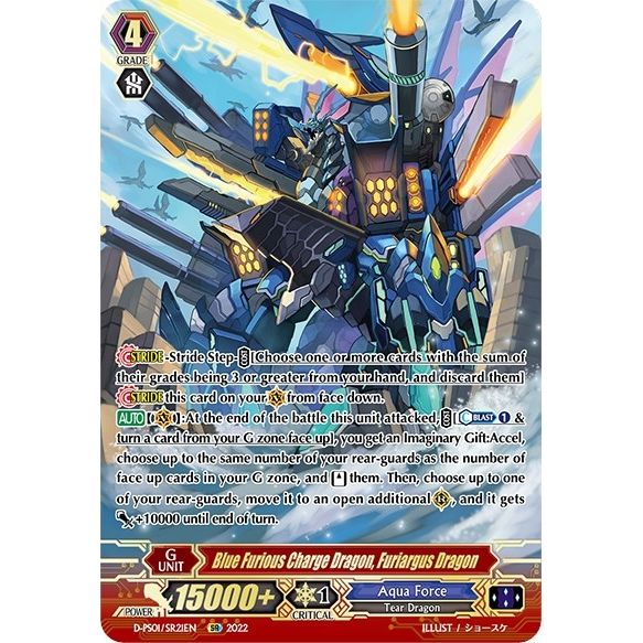 Image for Blue Furious Charge Dragon, Furiargus Dragon (SR) (D-PS01/SR21EN) (D-PS01) - Cardfight Vanguard