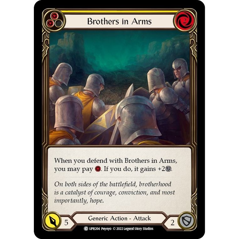 Image for Brothers in Arms (Yellow) (UPR204) (UPR) - Flesh and Blood TCG