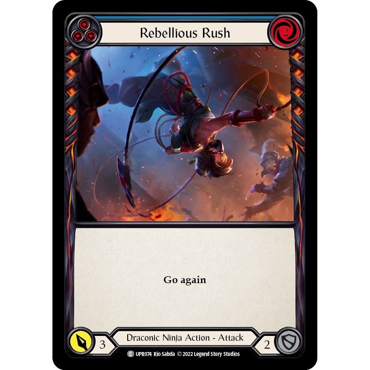 Image for Rebellious Rush (Blue) (UPR074) (UPR) - Flesh and Blood TCG