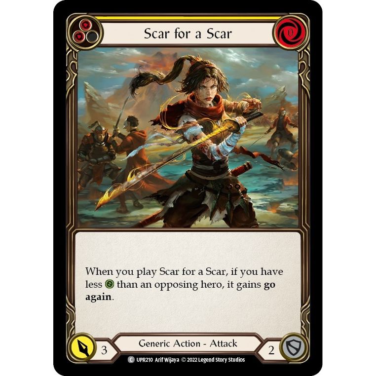 Image for Scar for a Scar (Yellow) (UPR210) (UPR) - Flesh and Blood TCG