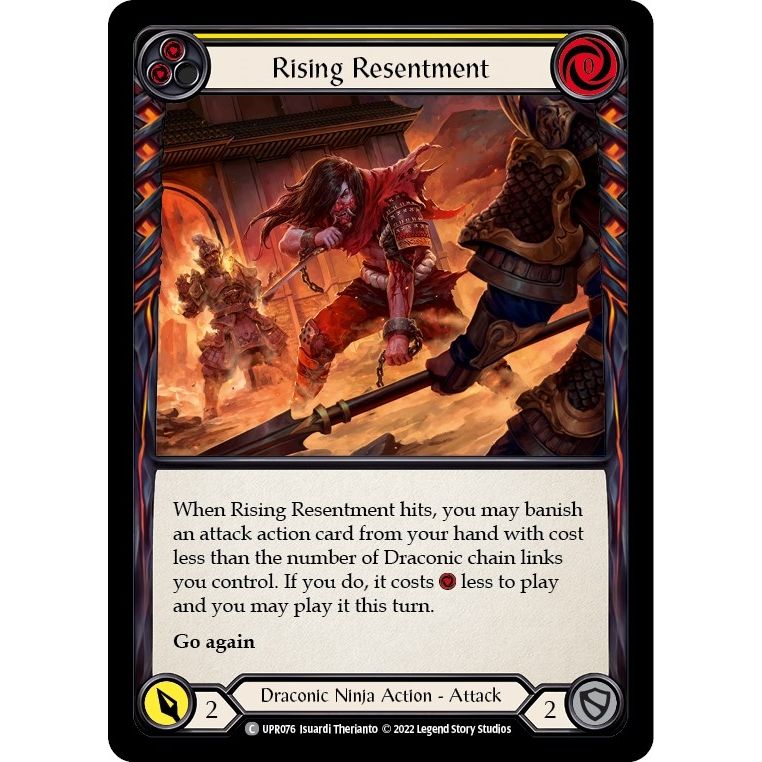 Image for Rising Resentment (Yellow) (UPR076) (UPR) - Flesh and Blood TCG
