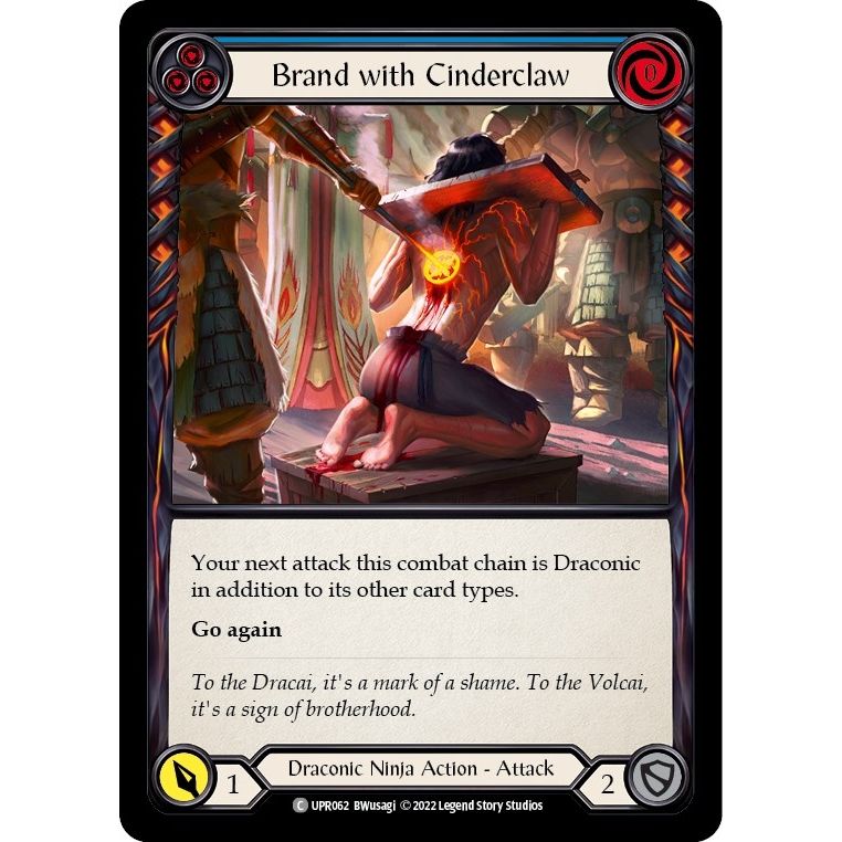 Image for Brand with Cinderclaw (Blue) (UPR062) (UPR) - Flesh and Blood TCG