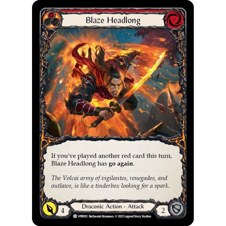 Image for Blaze Headlong (UPR092) (UPR) - Flesh and Blood TCG