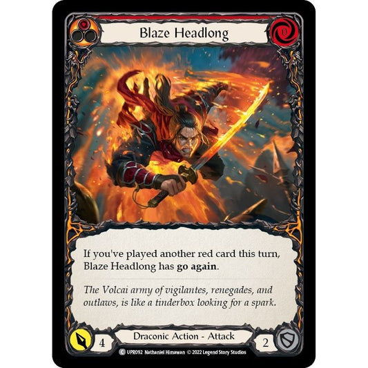Image for Blaze Headlong (UPR092) (UPR) - Flesh and Blood TCG