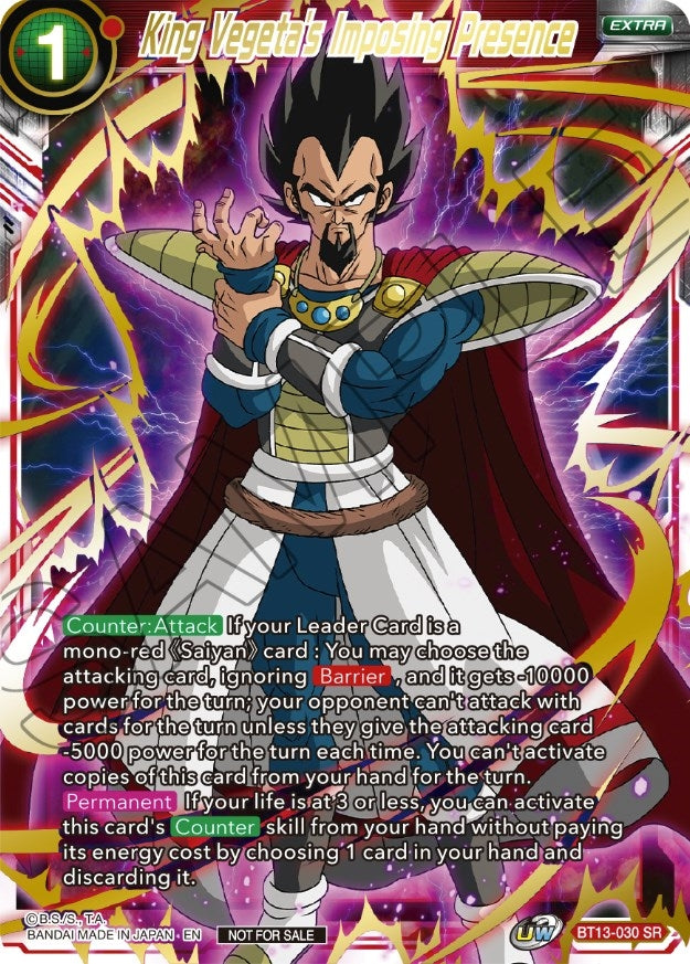 Image for King Vegeta's Imposing Presence (Top 4) (BT13-030) (TPR) - Dragon Ball Super: Masters
