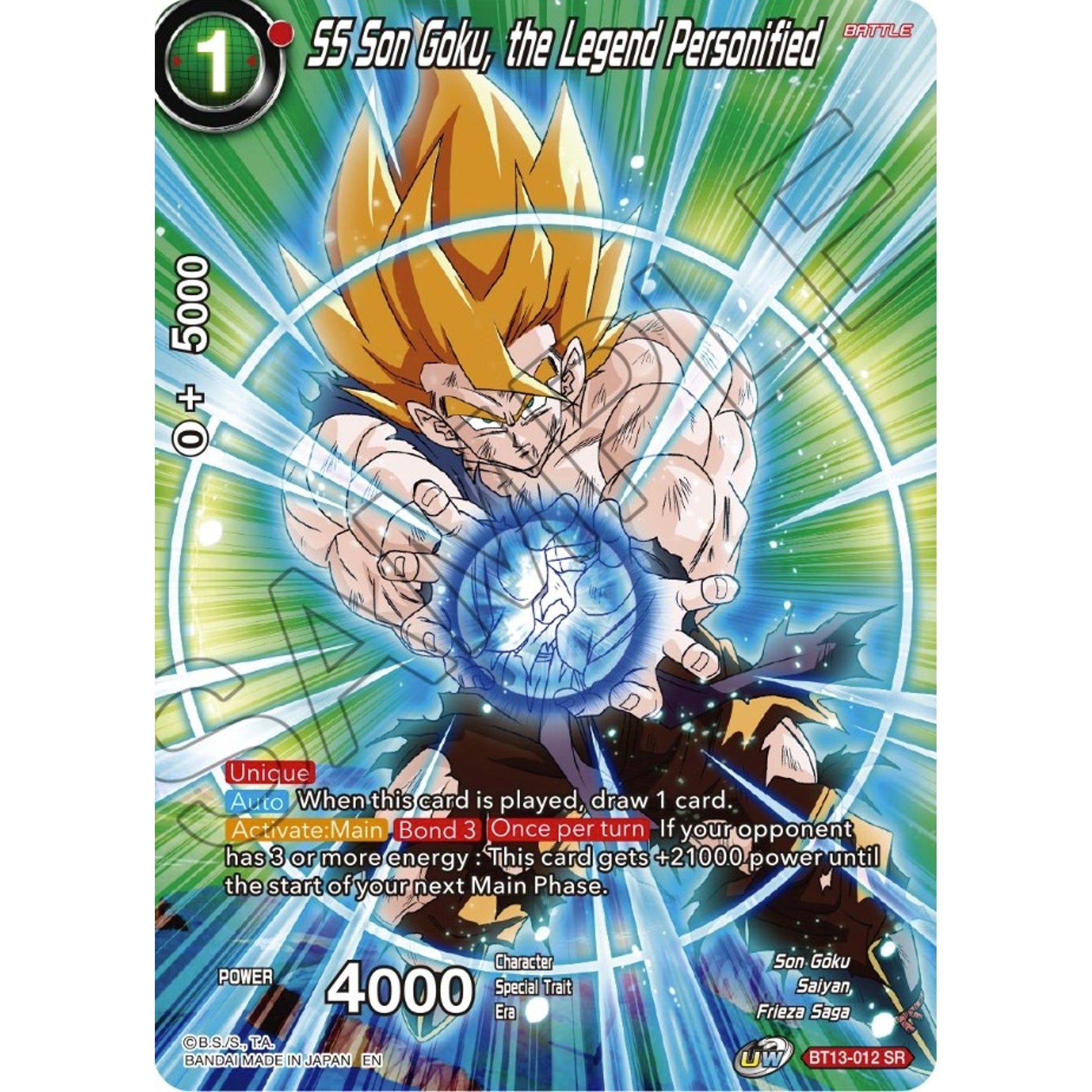 Image for SS Son Goku, the Legend Personified (BT13-012) (TS01) - Dragon Ball Super: Masters