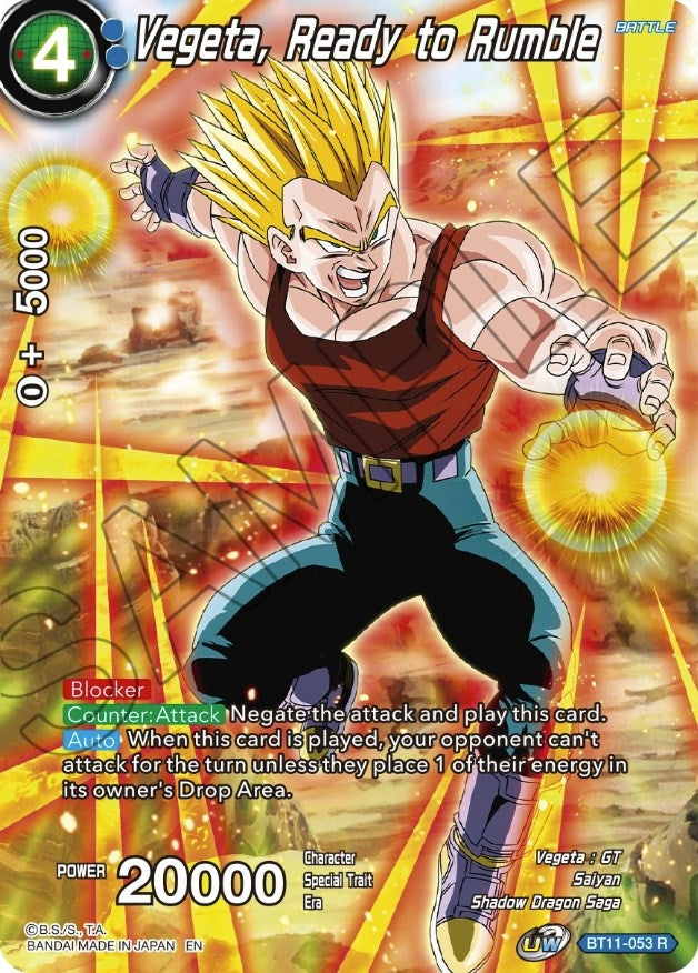 Image for Vegeta, Ready to Rumble (BT11-053) (TS02) - Dragon Ball Super: Masters
