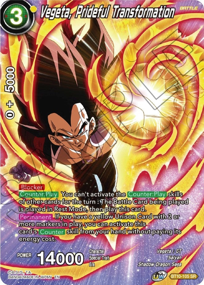 Image for Vegeta, Prideful Transformation (BT10-105) (TS02) - Dragon Ball Super: Masters