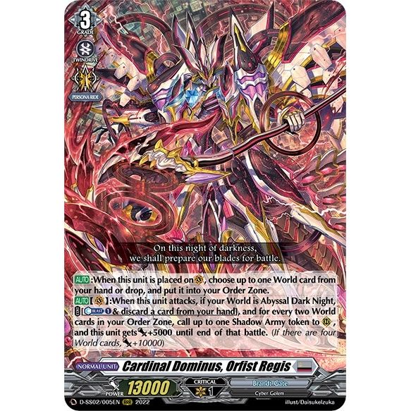 Image for Cardinal Dominus, Orfist Regis (D-SS02/005EN) (D-SS02) - Cardfight Vanguard